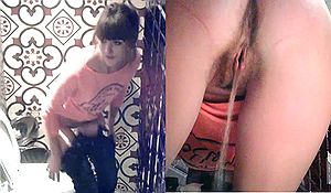 В туалет пронесли камеру и подсмотрели за писающей девушкопй